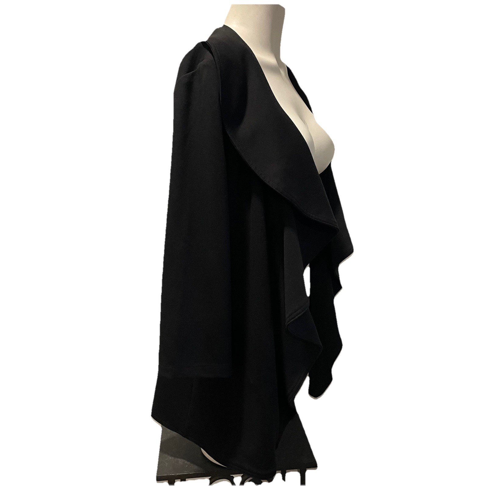 Calvin Klein Solid Black Ponte Open Front Waterfa… - image 6