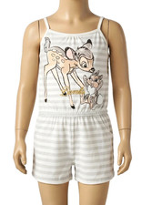 DISNEY 152 JUMPSUIT BAMBI KLOPFER GLITZER EINTEILER OVERALL PLAYSUIT SOMMER