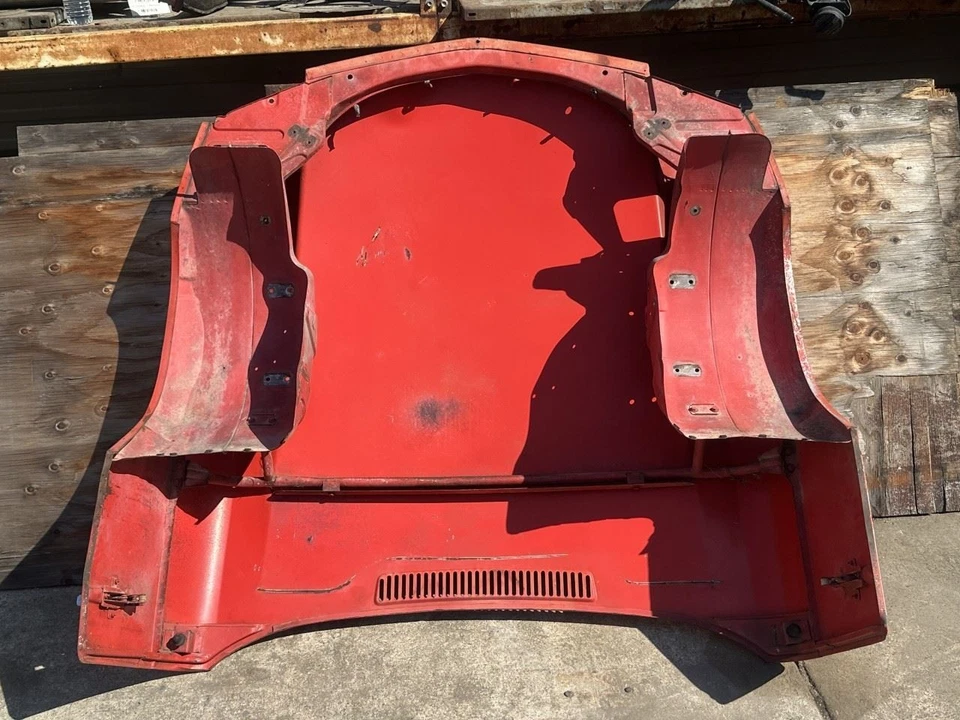 1976 TRIUMPH SPITFIRE 1500 FRONT HOOD PANEL ORANGE Foto 4 de 4