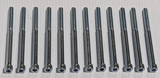 3-12 Nickel Plated Steel Allen Head 14-20 Thread Valve Cover Bolts Set Of 12