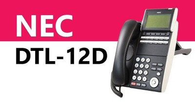 NEW NEC DLV(XD)Z-Y(BK) DTL-12D-1 (BK) TEL DT300 Series Phone Black YEAR WARRANTY