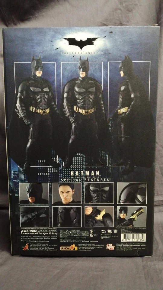 Figura Hot Toys El Caballero Oscuro Batman Disfraz Original Ver 2008 Escala 1/6 MMS71 Foto 2 de 4