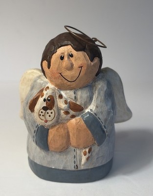 Eddie Walker Angel Boy Puppy  Figurine Midwest Of Cannon Falls Retired