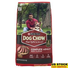 Complete Adult Dry Dog Food High Protein Real Beef 44 Lb Bag Dog