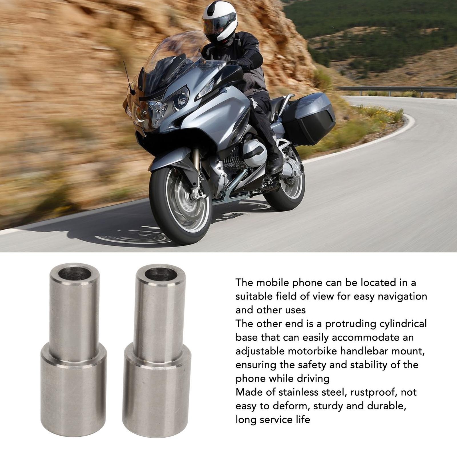 Mobile Phone Bracket Extension Rod 1Pair Stable Motorcycle Phone Bracket
