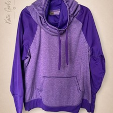 Champion Duo Dry Purple Cowl Neck Hoodie 2X Athleisure Pullover