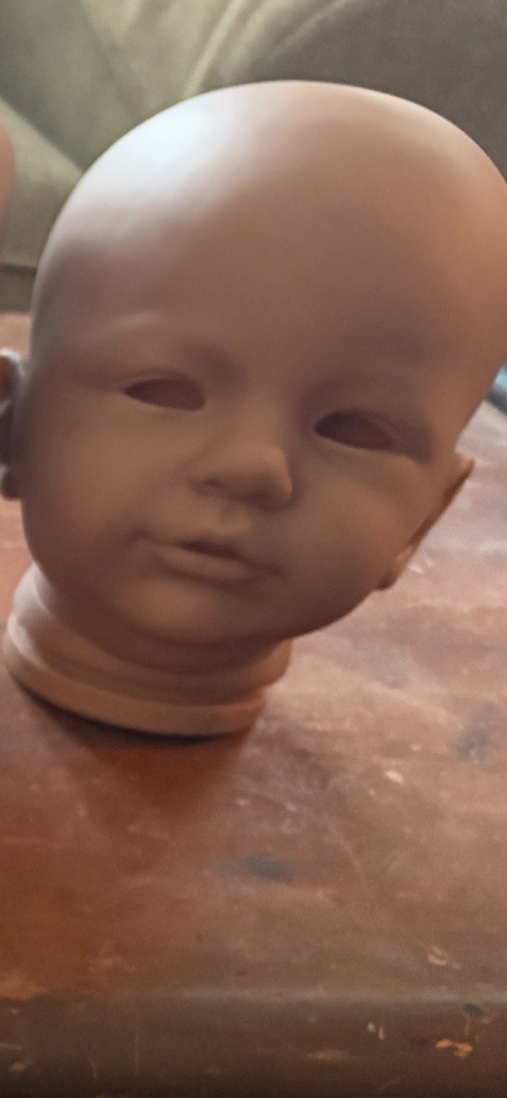 Unpainted Reborn Dark Skin  Doll Heads Vito By Laura Tuzio Ross For 28" Doll