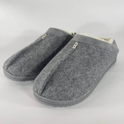 Dearfoams Hausschuhe grau Memory Foam bequem waschbar Herren große Größe 9-10 neu - Bild 2 von 6