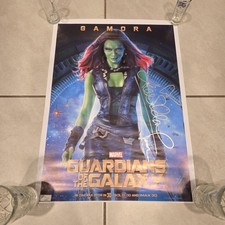 FOTO FIRMADA POR ZOE SALDANA 17x24 Guardianes de la Galaxia certificado de autenticidad real pieza auténtica