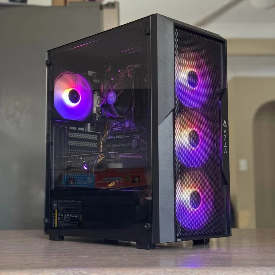 Custom RGB Gaming Desktop PC Intel Core i7 3.40 Quad 32 GB SSD Nvidia RTX 5060 - Image 3 of 4