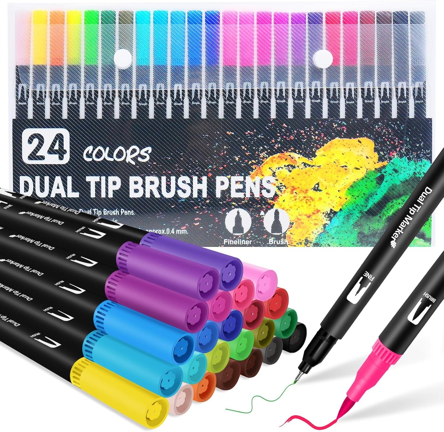With Fine And Brush Tip Coloring M