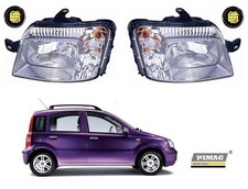 Fari Fanali Anteriori per Fiat Panda 2003 -2009 Connettore Giallo