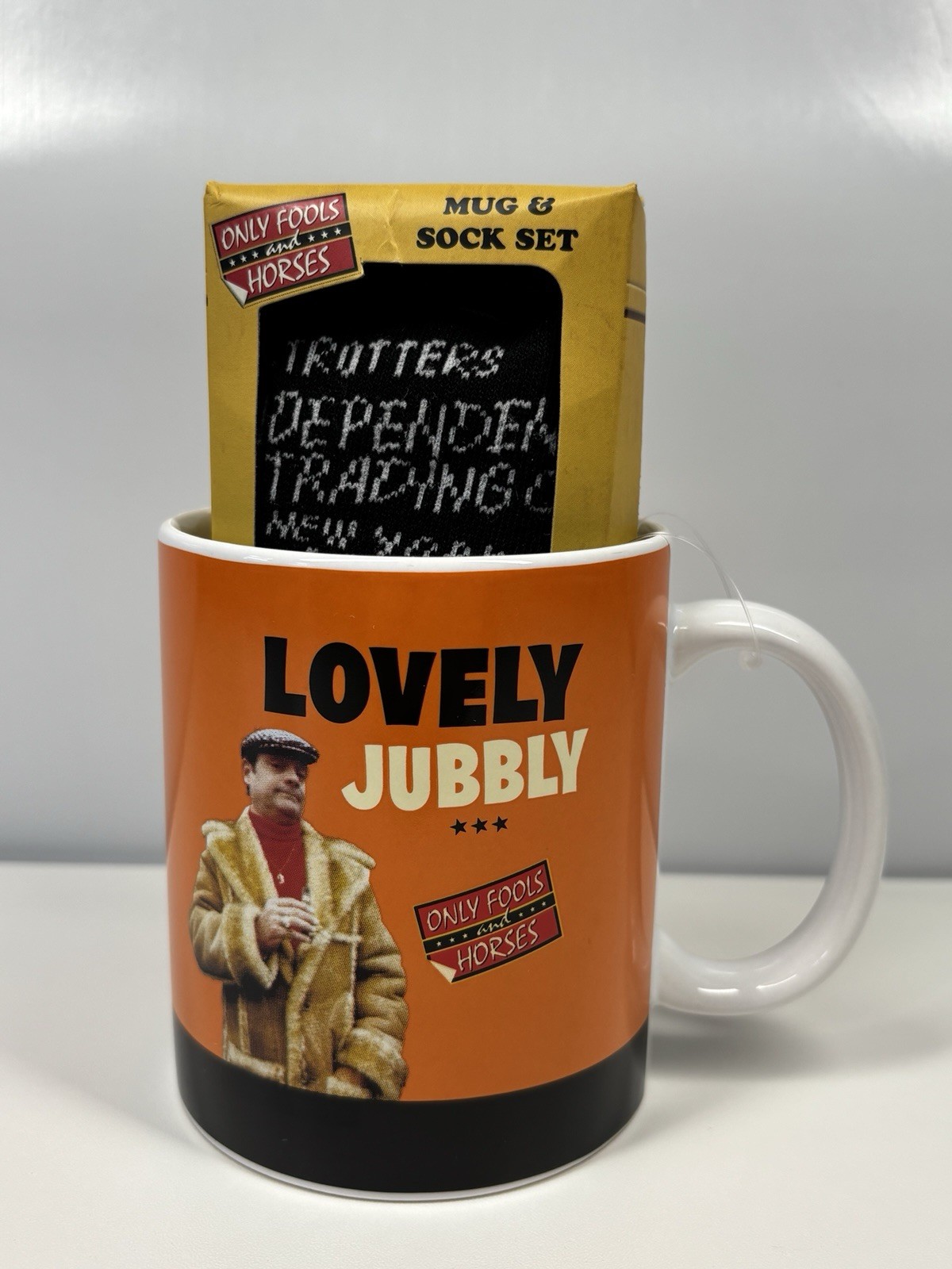 SAOLA Only Fools and Horses Mug & Sock Gift Set – Lovely Jubbly Del Boy BBC