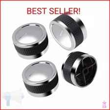 Gas Grill Knobs, Grill Control Knob Replacement Chrome Plated Plastic with Nonsl