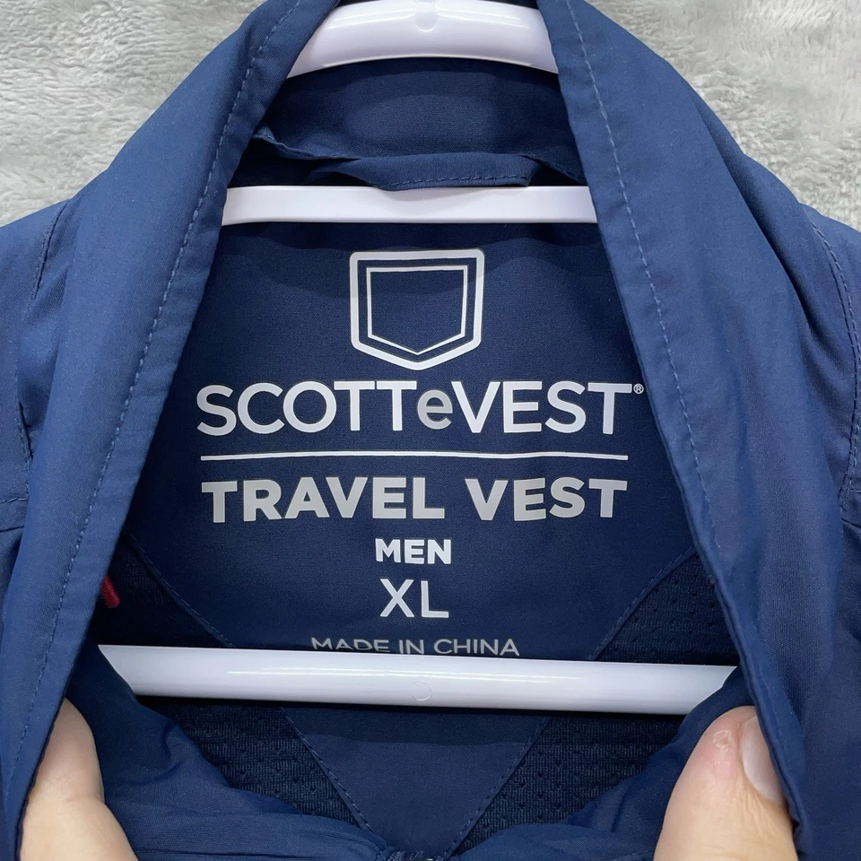 SCOTTeVEST Travel Vest Men XL lightweight Tech Gadget 24 pockets TEC work zip - Image 3 of 4