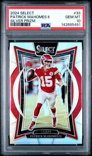 2024 Panini Select Patrick Mahomes Silver Prizm Card #33 PSA 10