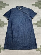 Marc Jacobs Dress Womens Large Blue Cotton Denim 