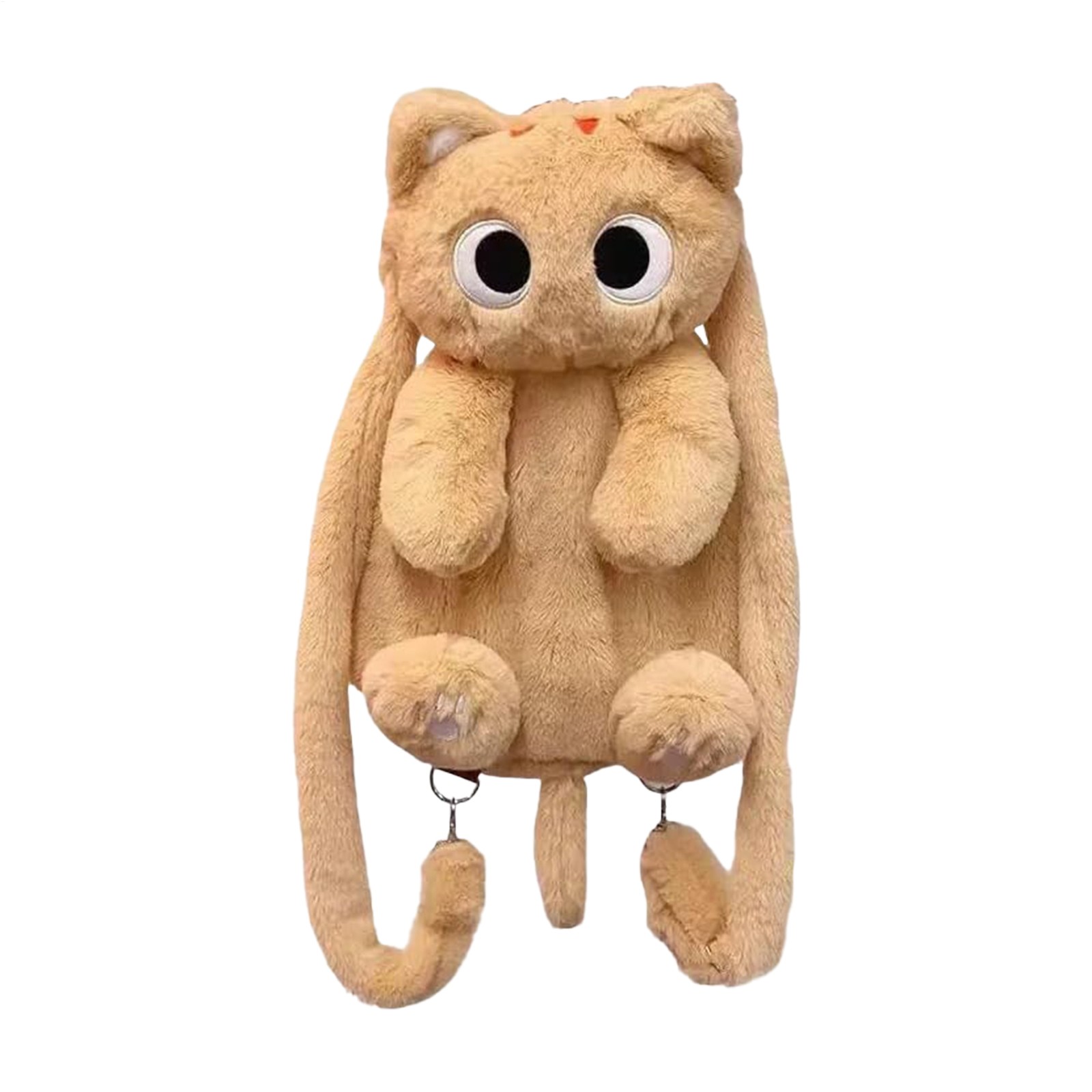 Cat Backpack Real Cat-like Stuffed Toy School Travel Bag Storage Backpack