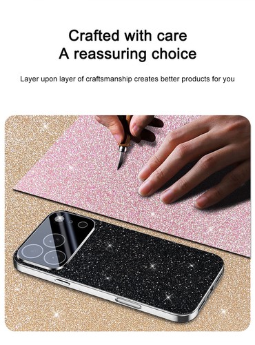 Modische zarte robuste Glitzer galvanisierte Hülle für Apple iPhone 17 Pro Max - Bild 5 von 17