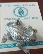 Horned Toad Horned Lizard Horny Toad Horned Frog Solid Pewter Figurine 1.75 inch