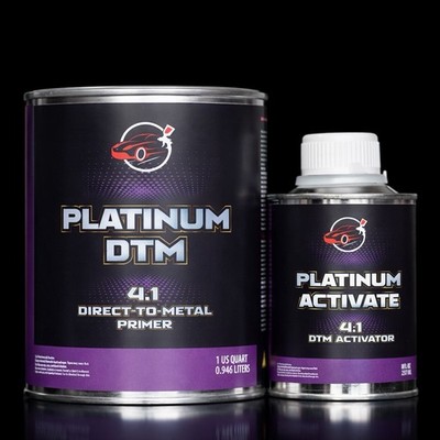 Platinum 4:1 DTM Primer Filler 2K High Build Urethane QUART Kit w/Hardener!