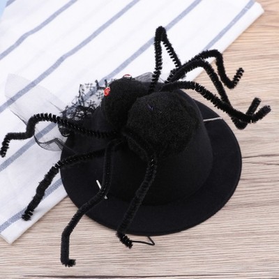 Reusable Pet Hat Black Cat Cosplay Cap for Dogs and Cats Costume