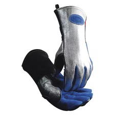 Caiman 1524 1524 Welding Gloves, Gauntlet Cuff, Reinforced Thumb, Premium