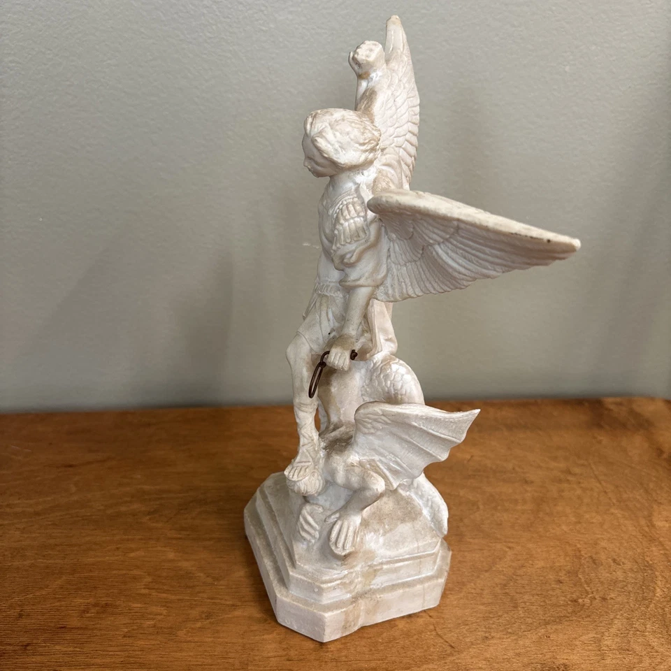 Archangel Michael defeating the devil by Amilcare Santini Original Made in Italy - Image 2 of 4