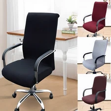 Computer Office Swivel Chair Cover with Zipper Anti-slip Rotating Armchair Case