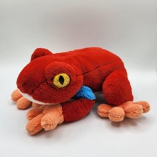 FAO Schwarz 8" Sparklers Plush Dart Frog Red Stuffed Animal Toy