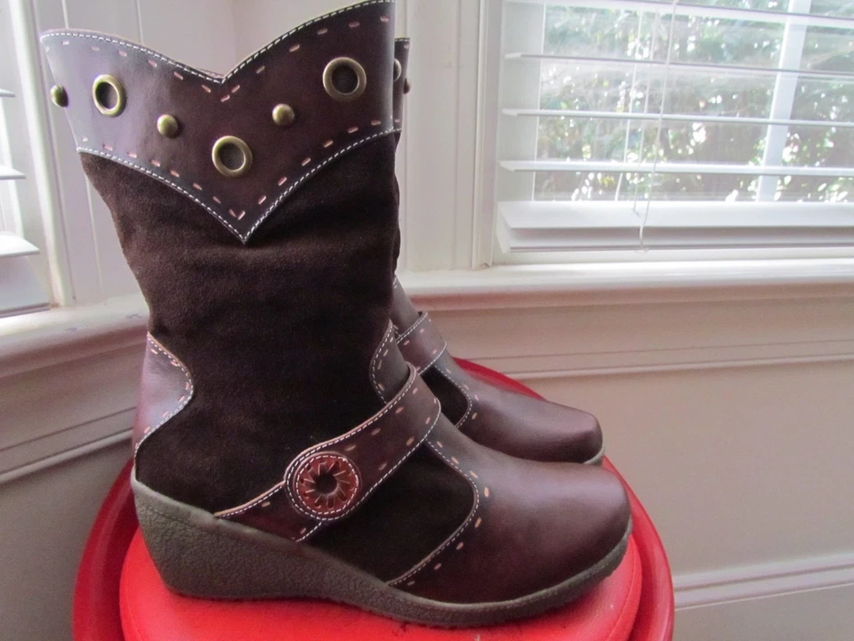 SPRING STEP L'ARTISTE BROWN LEATHER WOMEN'S BOOTS SIZE 41 (EUR) - Image 2 of 4