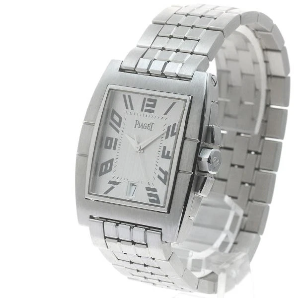 Piaget — Piaget Upstream 27050 33mm SS Silver Dial Automatic Date Watch #C4670