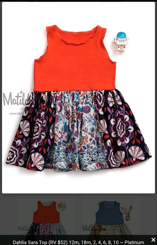 Matilda Jane Platinum Dahlia Sara Top Size 8