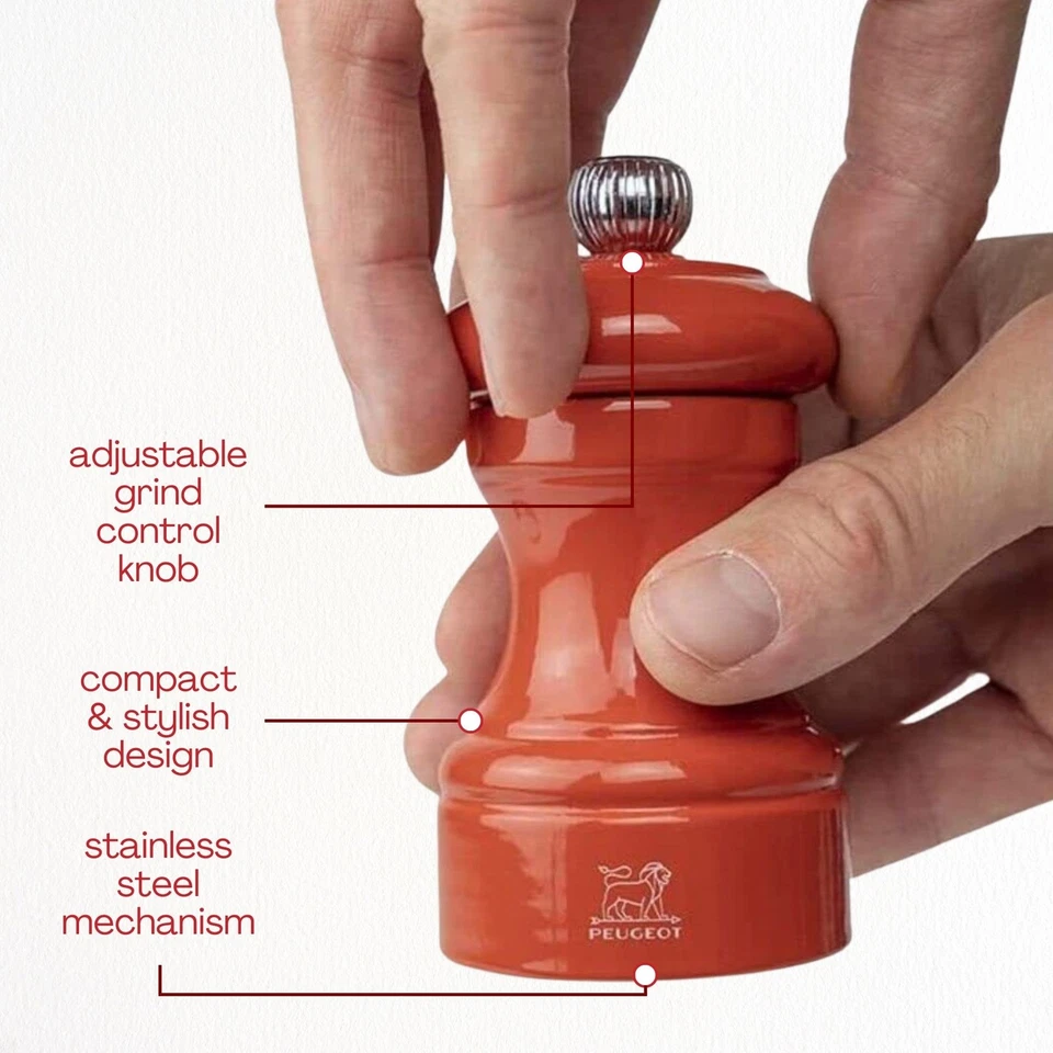Molinillo de pimienta Peugeot Bistro 4 pulgadas, molinillo ajustable de acero inoxidable Foto 3 de 4