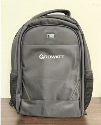 Growatt Black Men's Backpack Zip Closure Adjustable Strap Casual Travel