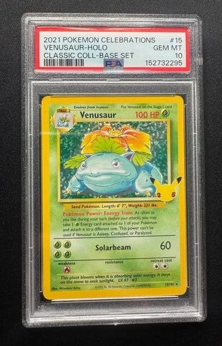 PSA 10 Venusaur Celebrations Classic Collection Pokemon Card 15/102 25th Year