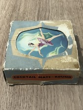 Vintage Ballet Dancer Cocktail Mats Coasters Set of 5 Boxed Retro Drinks Mats