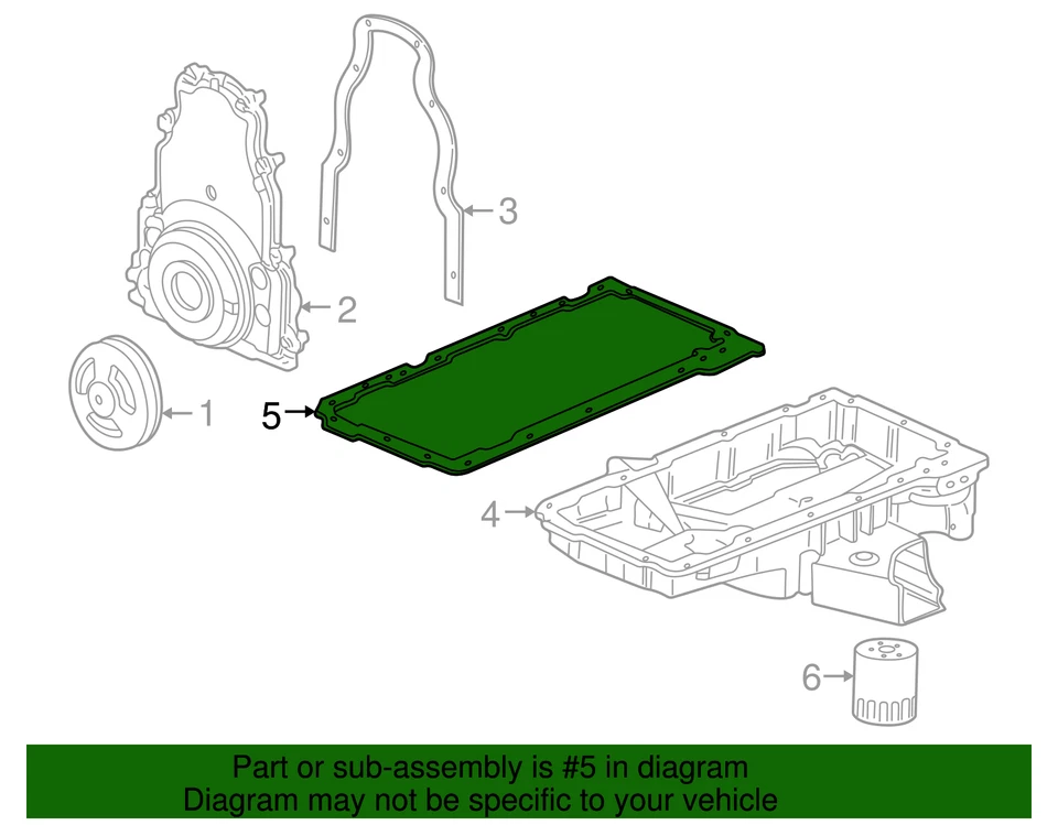 Junta de cárter de aceite original GM 12562020 Foto 3 de 3