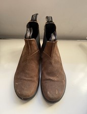 Men  s Blundstone Brown Suede Ankle Chelsea Boots 9.5 US / 8.5 AU Classic