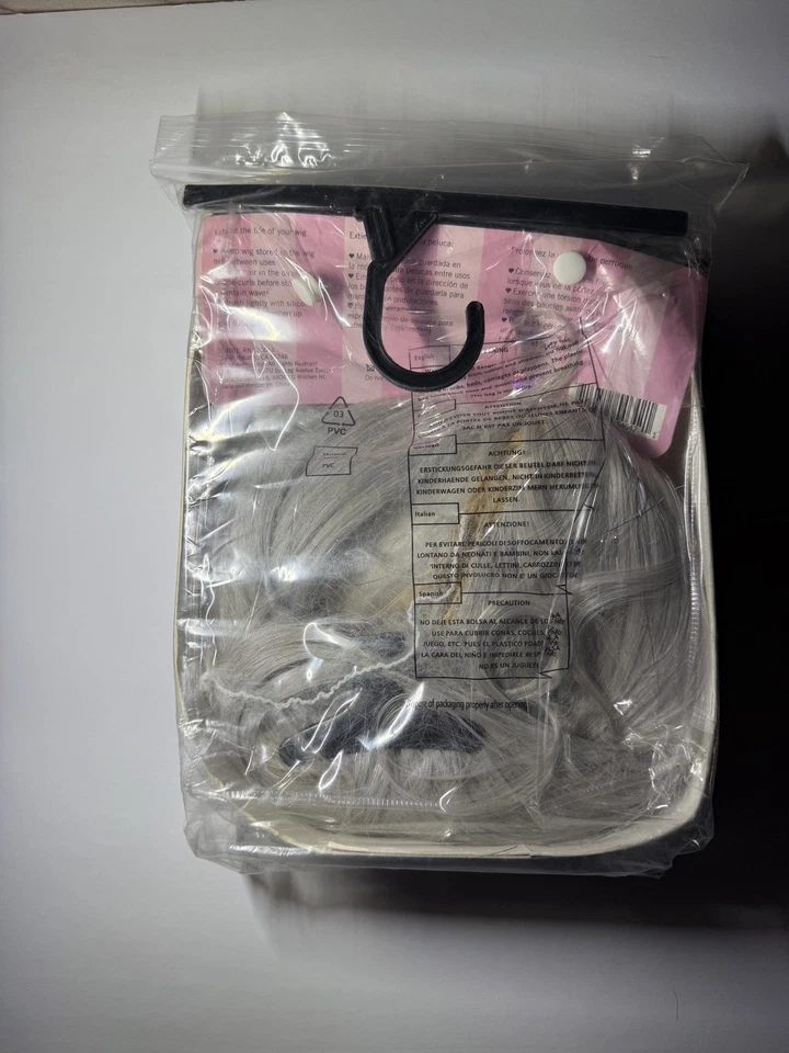 Новый парик Leg Avenue серебристый 15 дюймов Bob с мишурой костюм для косплея на Хэллоуин рейв - Изображение 4 из 4