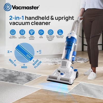 Vacmaster Bagless Upright Vacuum Cleaner 19kPa - 20ft Cord, 13  Path for Carpet