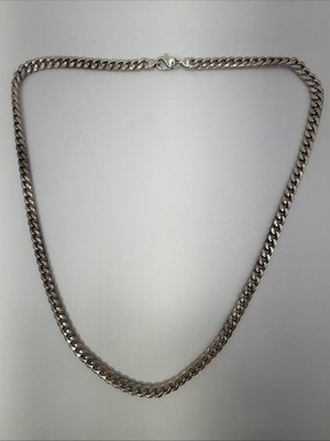 Italienische 925 Sterling Silber 6 mm Kubanische Panzerkette 24'' Halskette 54,2 g