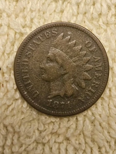 1871 Indian Head Cent Penny, Choice Very Good++ Better Date