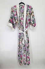 Vintage 1980s Saks Fifth Ave All Over Floral Print Robe Nightgown  Sz: M