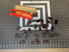 Vintage Halsam Double Six Dragon Dominoes No 622 in Original Box