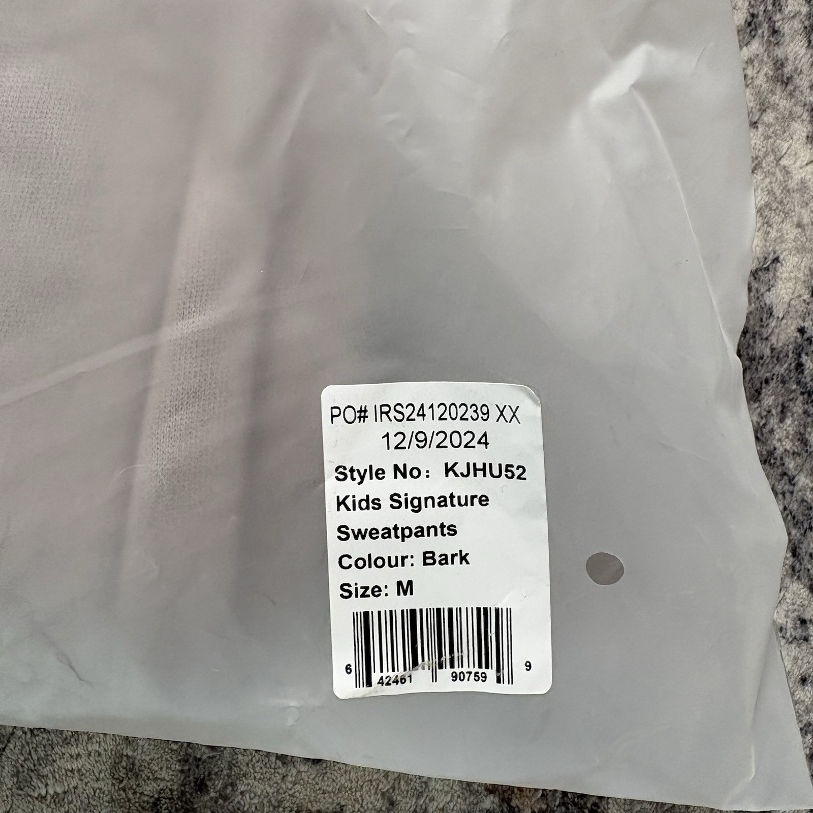 Comfrt Kids Signature Sweatpants Bark Size: M