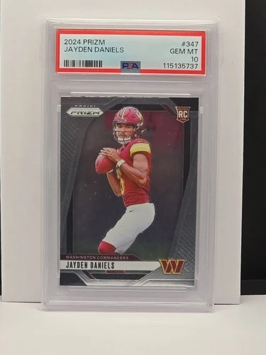 Jayden Daniels Rookie 2024 Panini Prizm #347 PSA 10 Gem Mint Base NFL RC