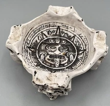 Aztec Calendar Cigar Ashtray 5” Diameter