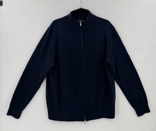 Quince Mongolian Cashmere Sweater Cardigan Full Zip Men  s - XL, Navy Blue