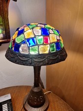 Schreibtischlampe Buckelglas Jahrhundertwende